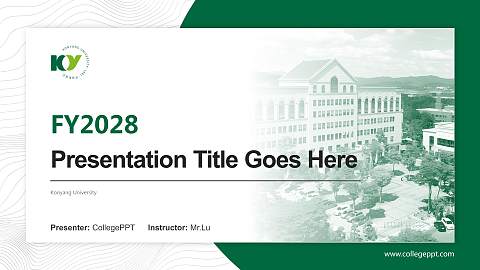 Konyang University Academic Presentation/Research Findings Report PPT Template