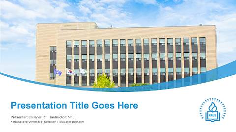 Korea National University of Education Course/Courseware Creation PPT Template