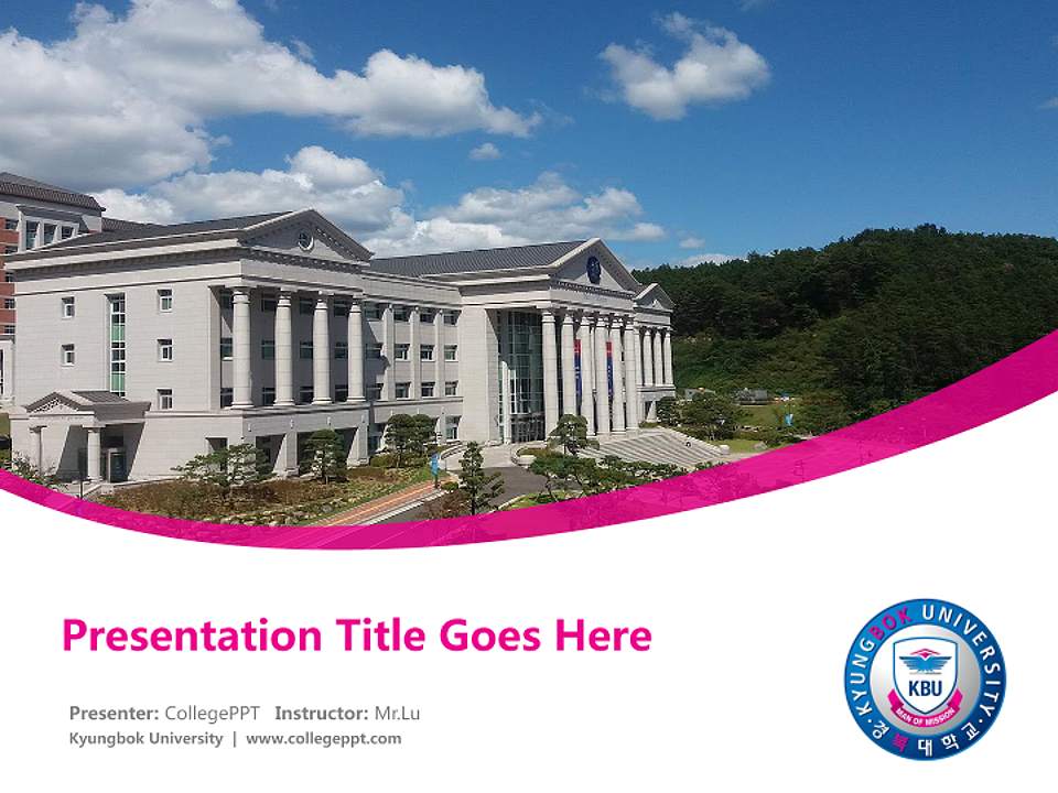 Kyungbok University Course/Courseware Creation PPT Template4:3 ratio PPT effect preview image5