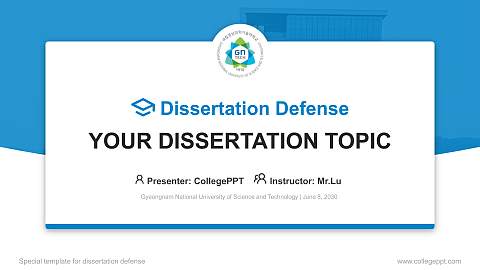 Gyeongnam National University of Science and Technology Graduation Thesis Defense PPT Template