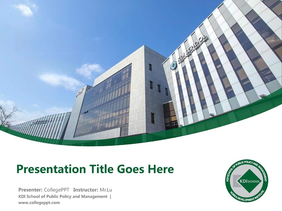 KDI School of Public Policy and Management Course/Courseware Creation PPT Template4:3 ratio PPT effect preview image5