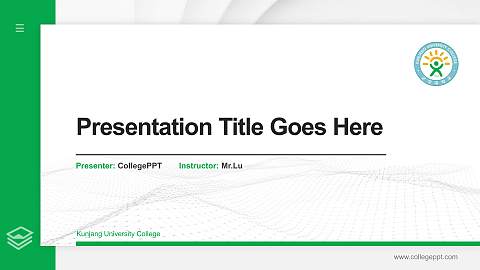 Kunjang University College Thesis Proposal/Graduation Defense PPT Template