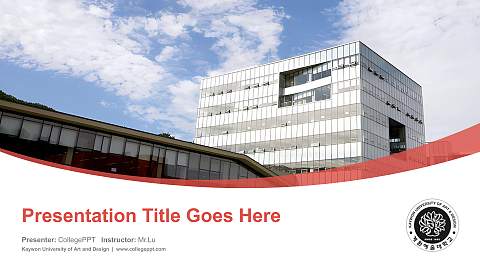 Kaywon University of Art and Design Course/Courseware Creation PPT Template
