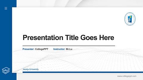 Jeonju University Thesis Proposal/Graduation Defense PPT Template