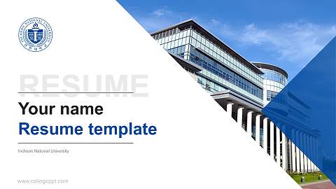 Incheon National University Resume PPT Template