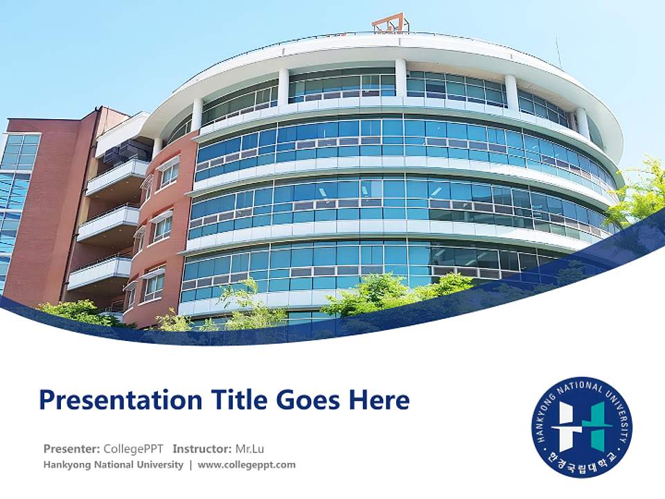 Hankyong National University Course/Courseware Creation PPT Template4:3 ratio PPT effect preview image5