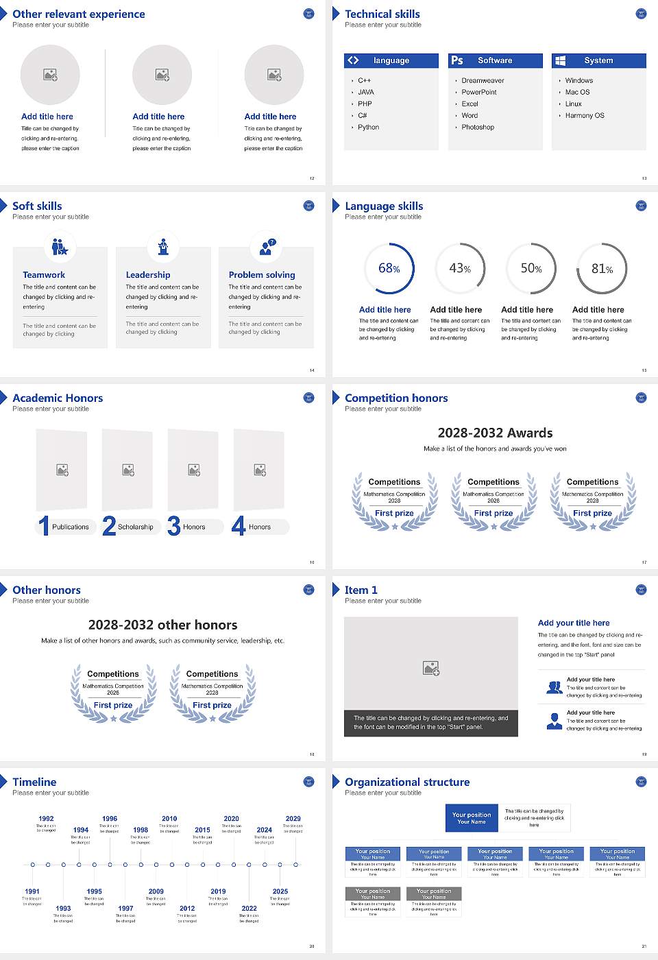 Dongshin University Resume PPT Template16:9 ratio PPT effect preview image3