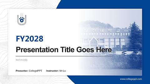 Hanil University Academic Presentation/Research Findings Report PPT Template