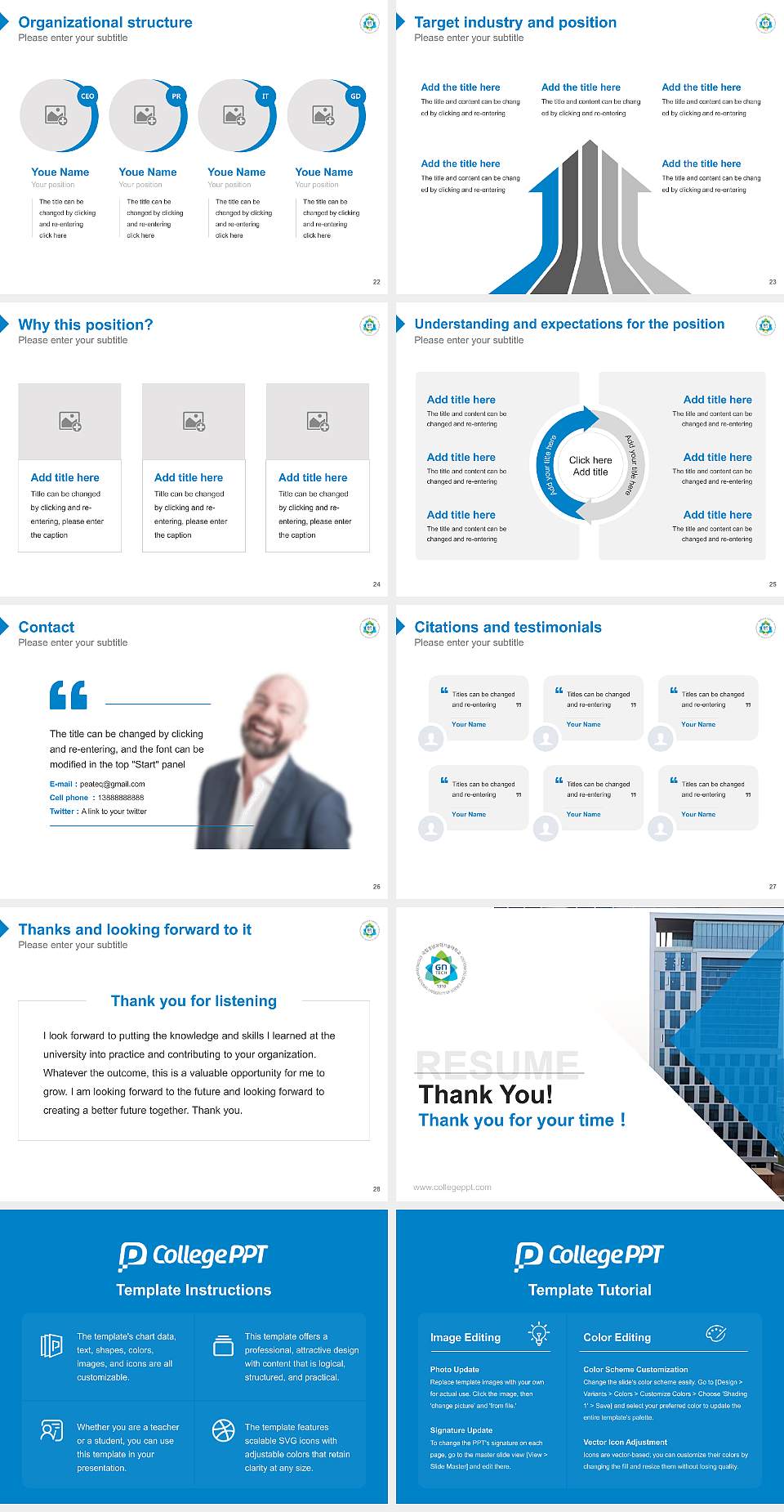 Gyeongnam National University of Science and Technology Resume PPT Template4:3 ratio PPT effect preview image4