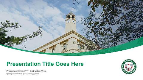 Pyeongtaek University Course/Courseware Creation PPT Template