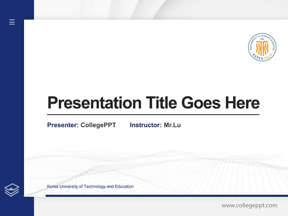 Korea University of Technology and Education Thesis Proposal/Graduation Defense PPT Template4:3 ratio PPT effect preview image5