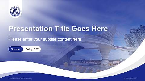 Korea Maritime & Ocean University Lecture Sharing and Networking Event PPT Template