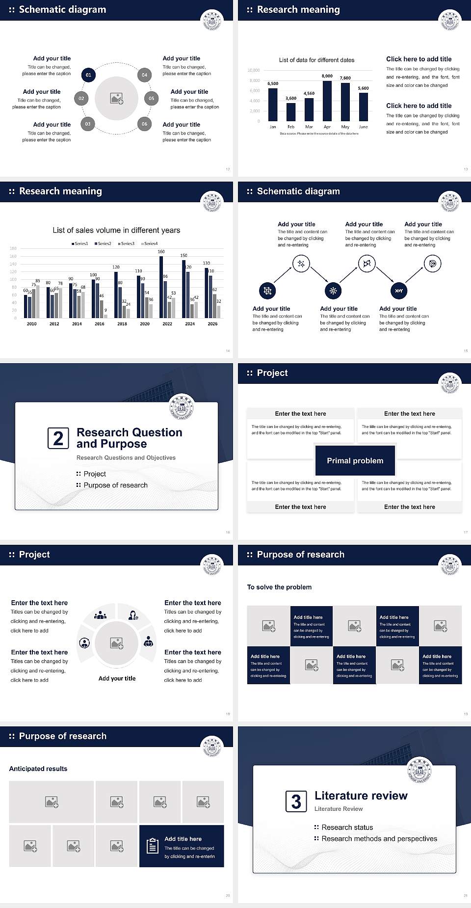Hongik University Graduation Thesis Defense PPT Template4:3 ratio PPT effect preview image3