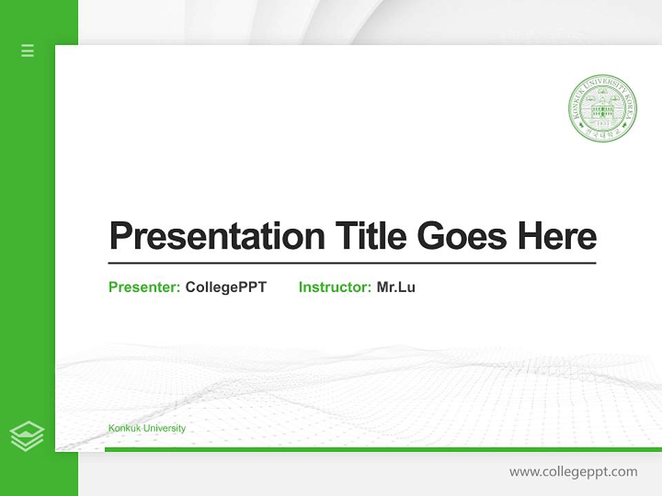 Konkuk University Thesis Proposal/Graduation Defense PPT Template4:3 ratio PPT effect preview image5