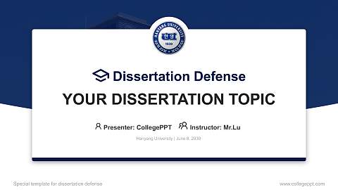 Hanyang University Graduation Thesis Defense PPT Template