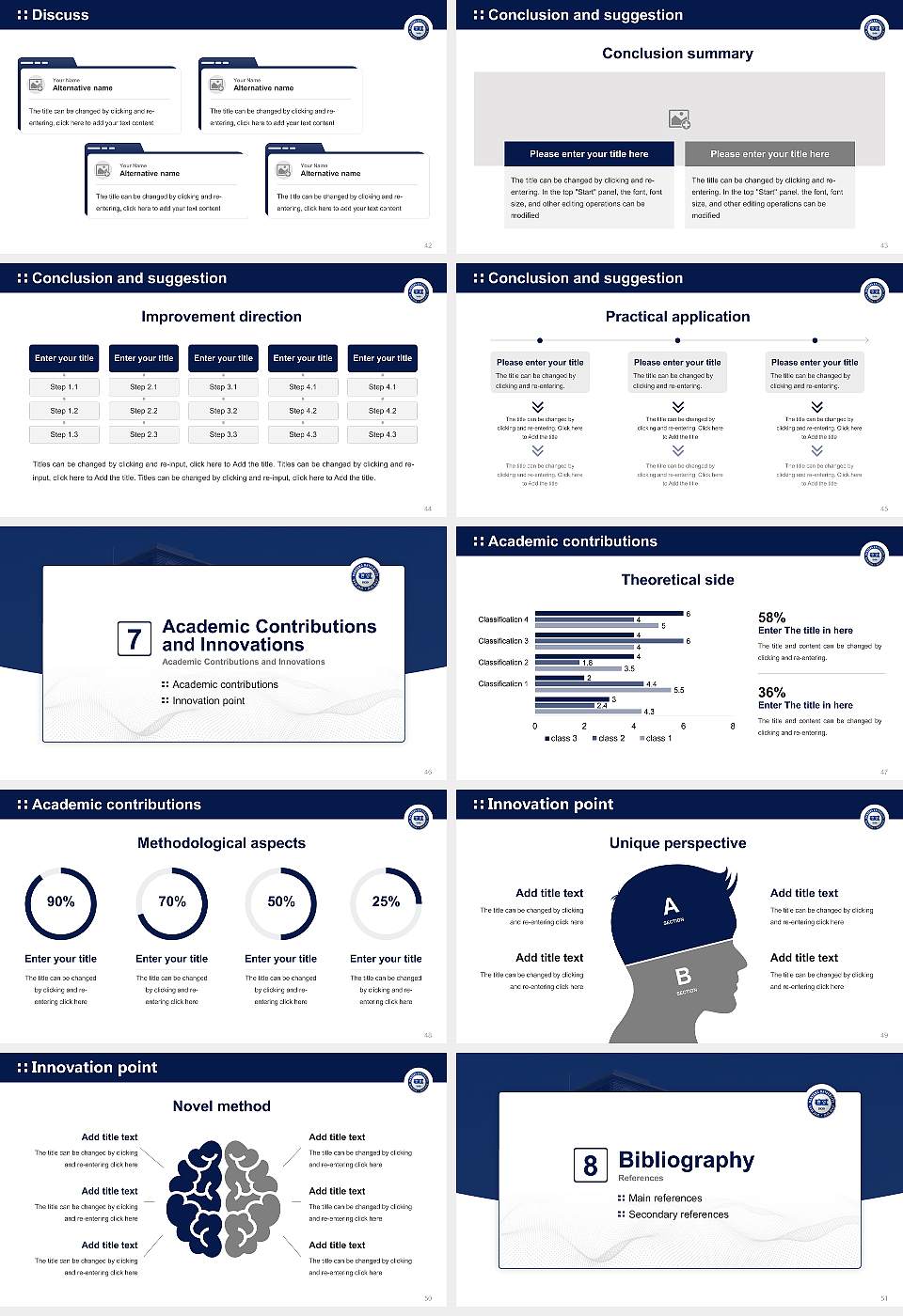 Hanyang University Graduation Thesis Defense PPT Template16:9 ratio PPT effect preview image6