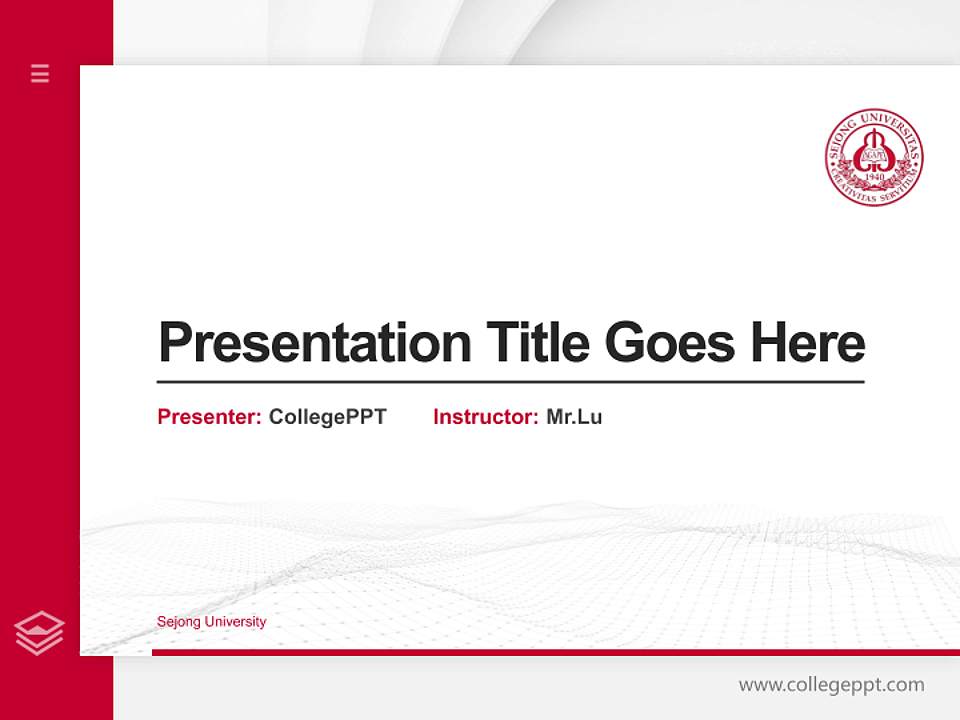 Sejong University Thesis Proposal/Graduation Defense PPT Template4:3 ratio PPT effect preview image5