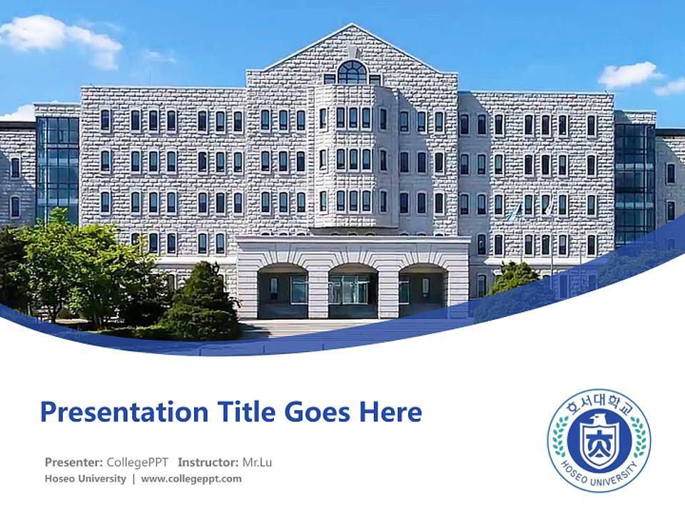 Hoseo University Course/Courseware Creation PPT Template4:3 ratio PPT effect preview image5