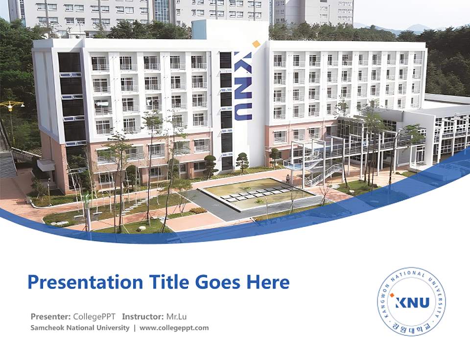 Samcheok National University Course/Courseware Creation PPT Template4:3 ratio PPT effect preview image5