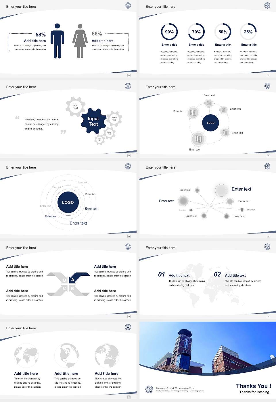 Presbyterian College and Theological Seminary Course/Courseware Creation PPT Template16:9 ratio PPT effect preview image4