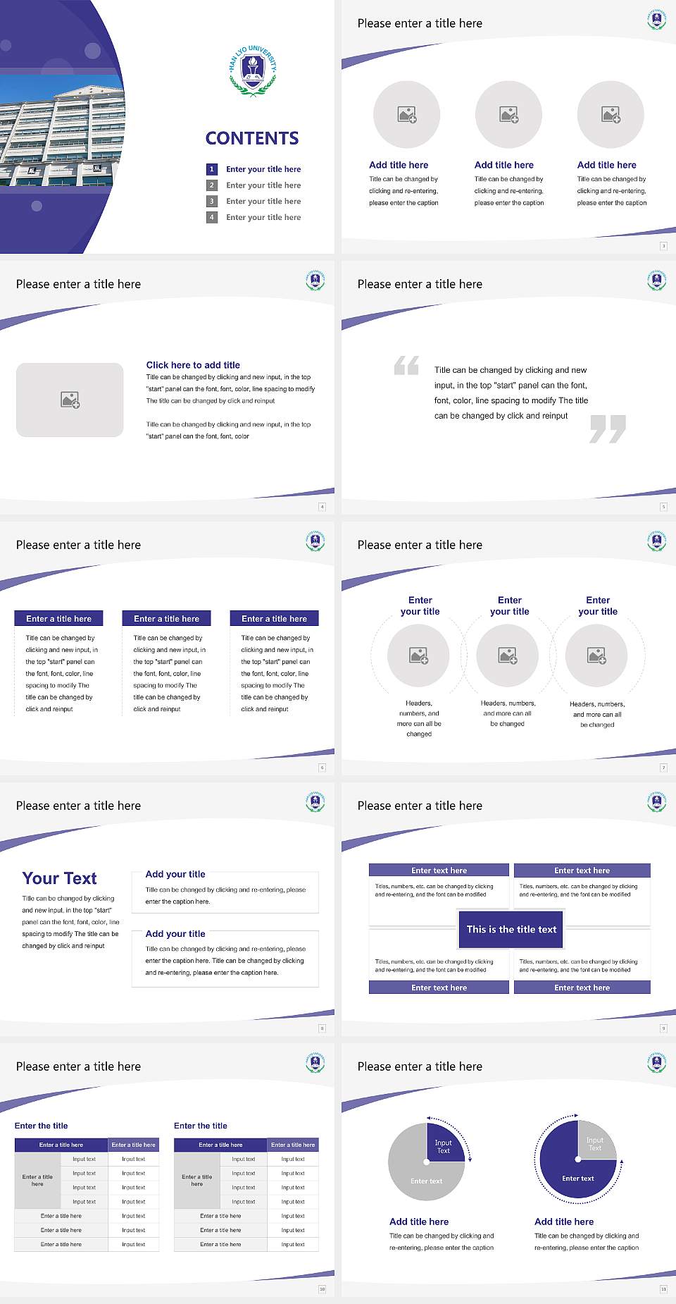 Hanlyo University Course/Courseware Creation PPT Template4:3 ratio PPT effect preview image2
