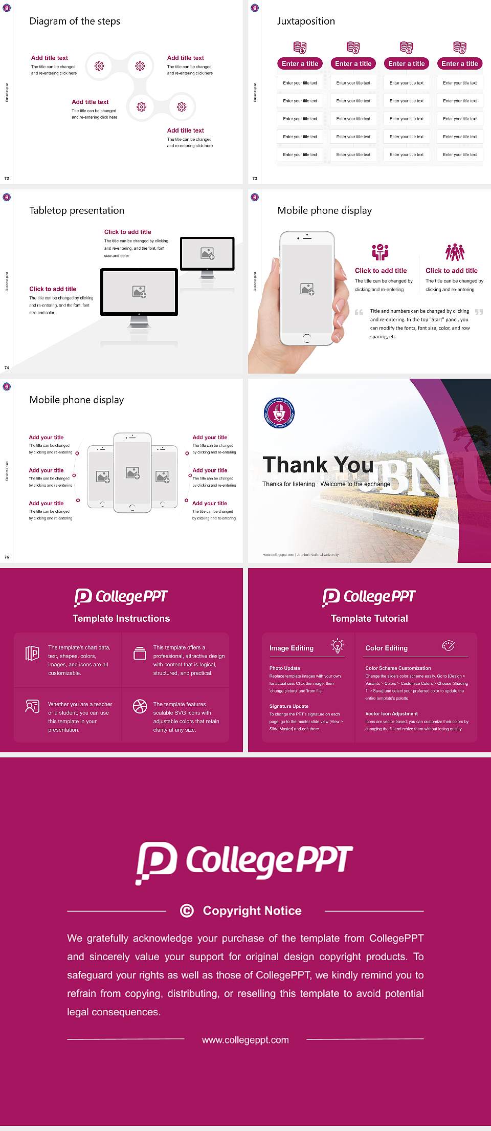 Jeonbuk National University Competition/Entrepreneurship Contest PPT Template4:3 ratio PPT effect preview image9