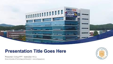 Korea University of Technology and Education Course/Courseware Creation PPT Template