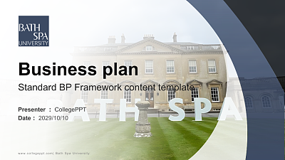 Bath Spa University Competition/Entrepreneurship Contest PPT Template