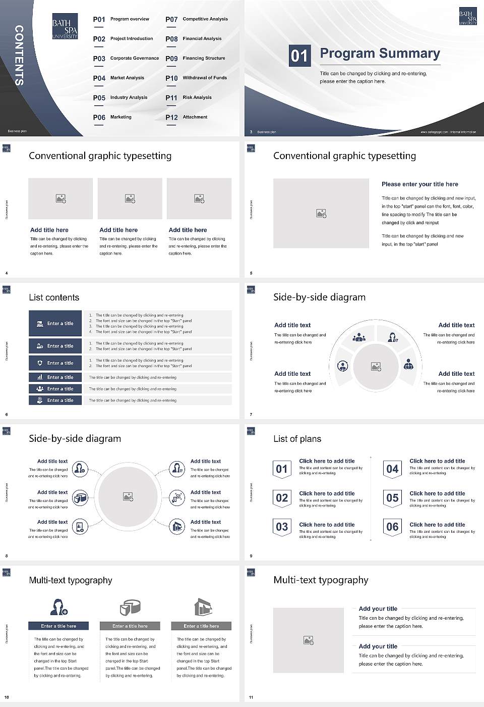 Bath Spa University Competition/Entrepreneurship Contest PPT Template16:9 ratio PPT effect preview image2