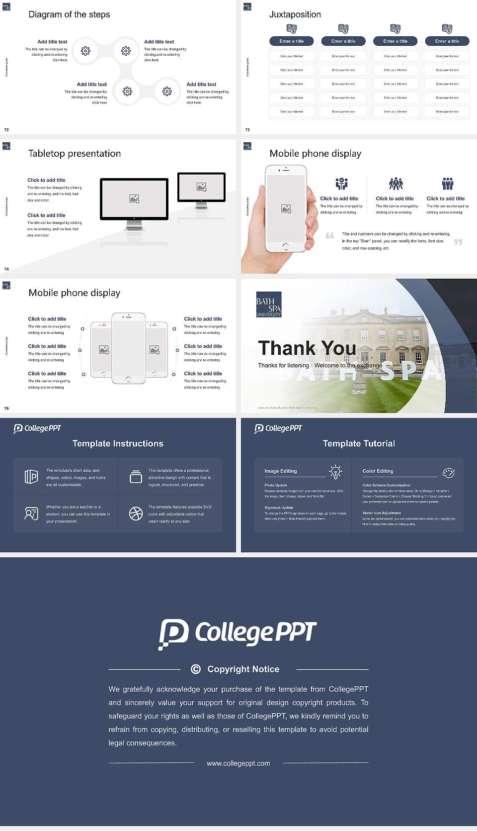 Bath Spa University Competition/Entrepreneurship Contest PPT Template16:9 ratio PPT effect preview image9