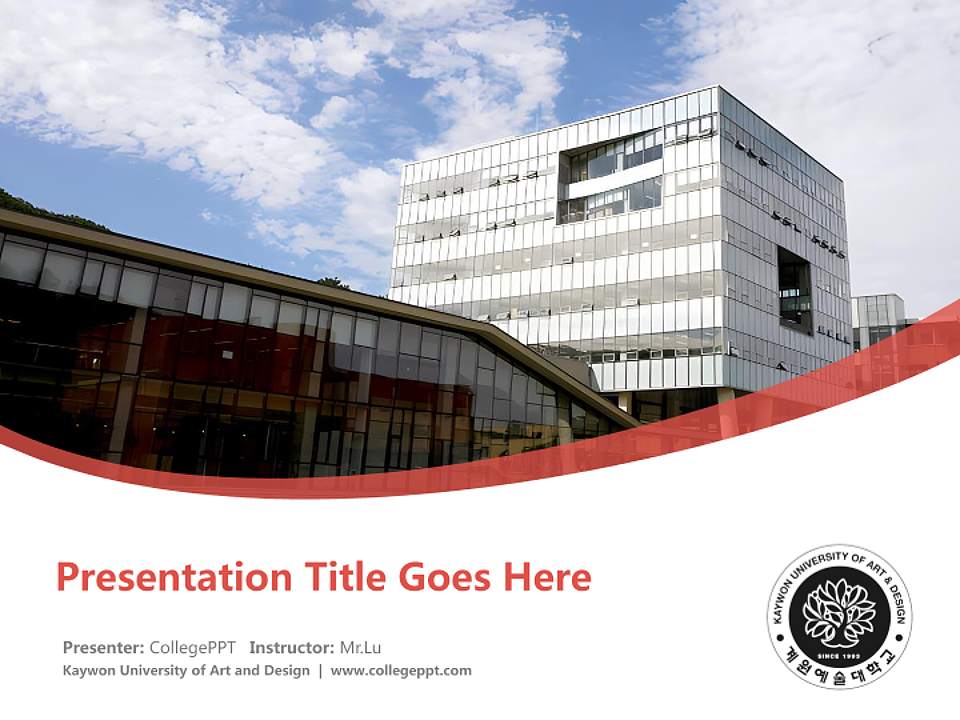 Kaywon University of Art and Design Course/Courseware Creation PPT Template4:3 ratio PPT effect preview image5