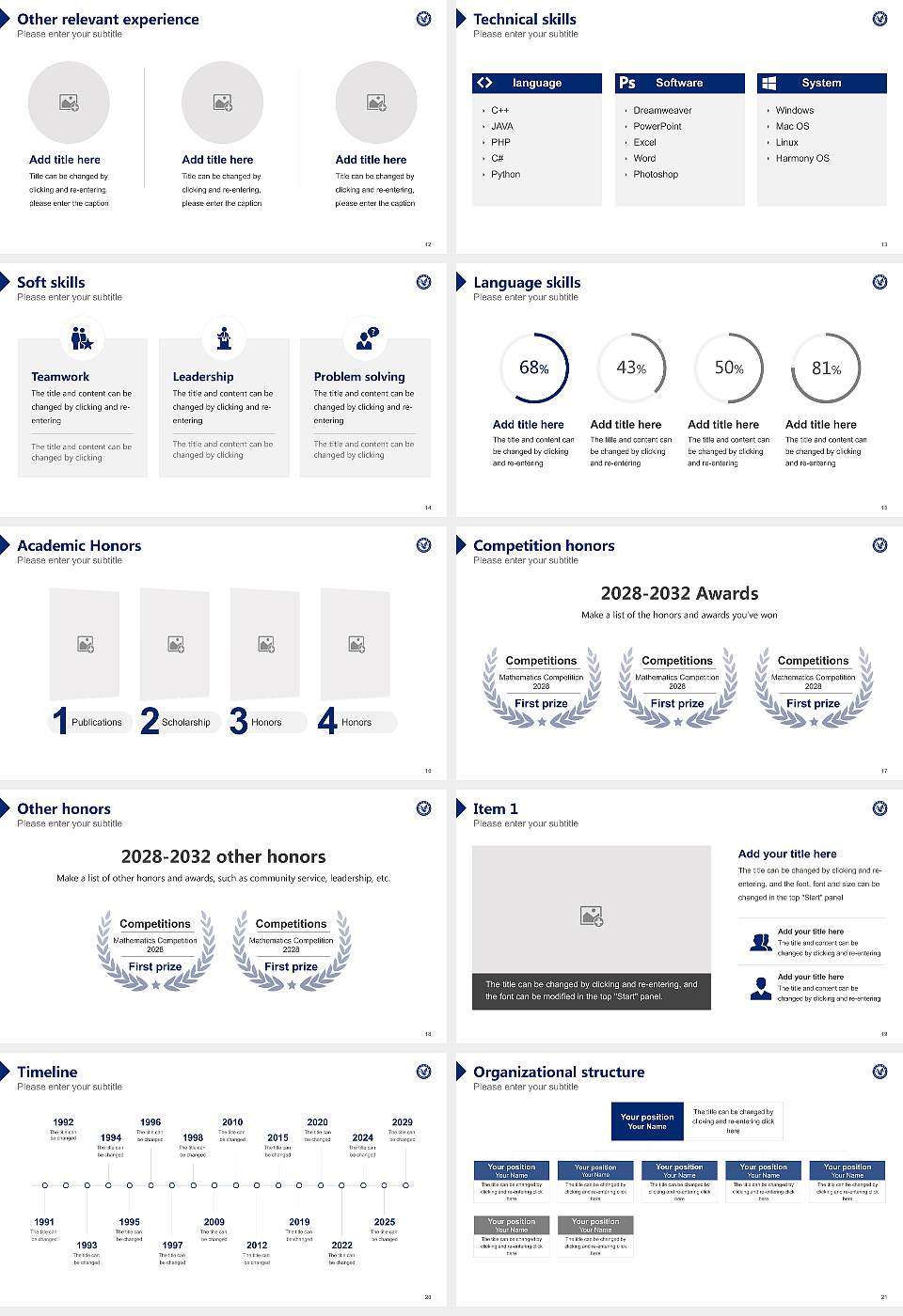 Korea Aerospace University Resume PPT Template16:9 ratio PPT effect preview image3