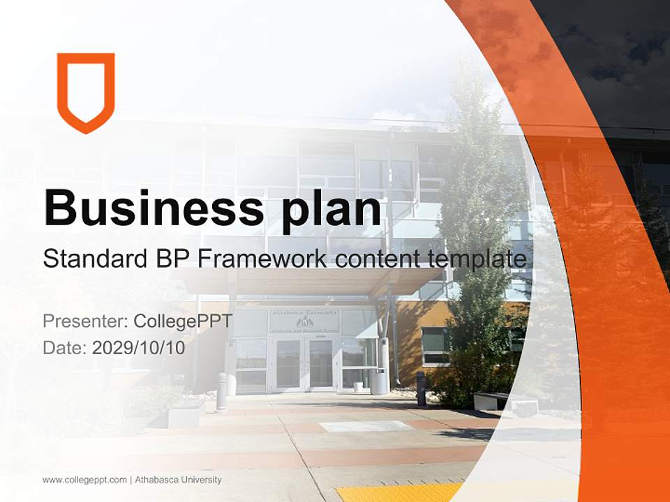 Athabasca University Competition/Entrepreneurship Contest PPT Template4:3 ratio PPT effect preview image9