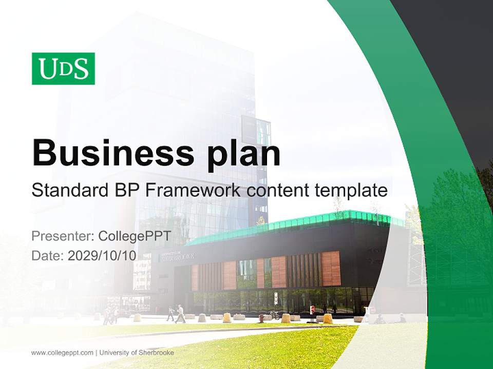 University of Sherbrooke Competition/Entrepreneurship Contest PPT Template4:3 ratio PPT effect preview image9