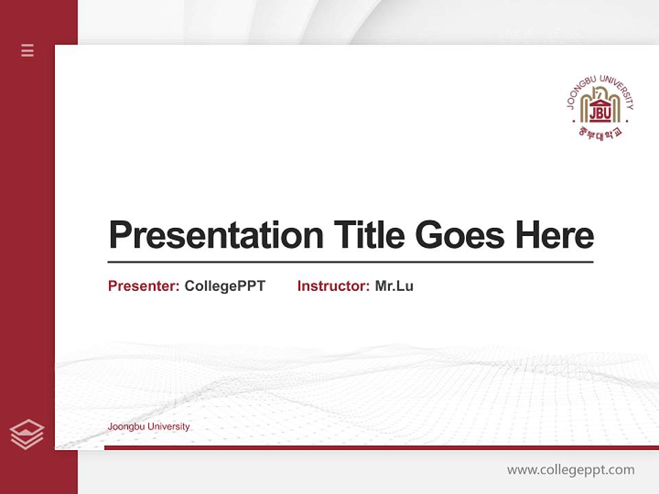 Joongbu University Thesis Proposal/Graduation Defense PPT Template4:3 ratio PPT effect preview image5