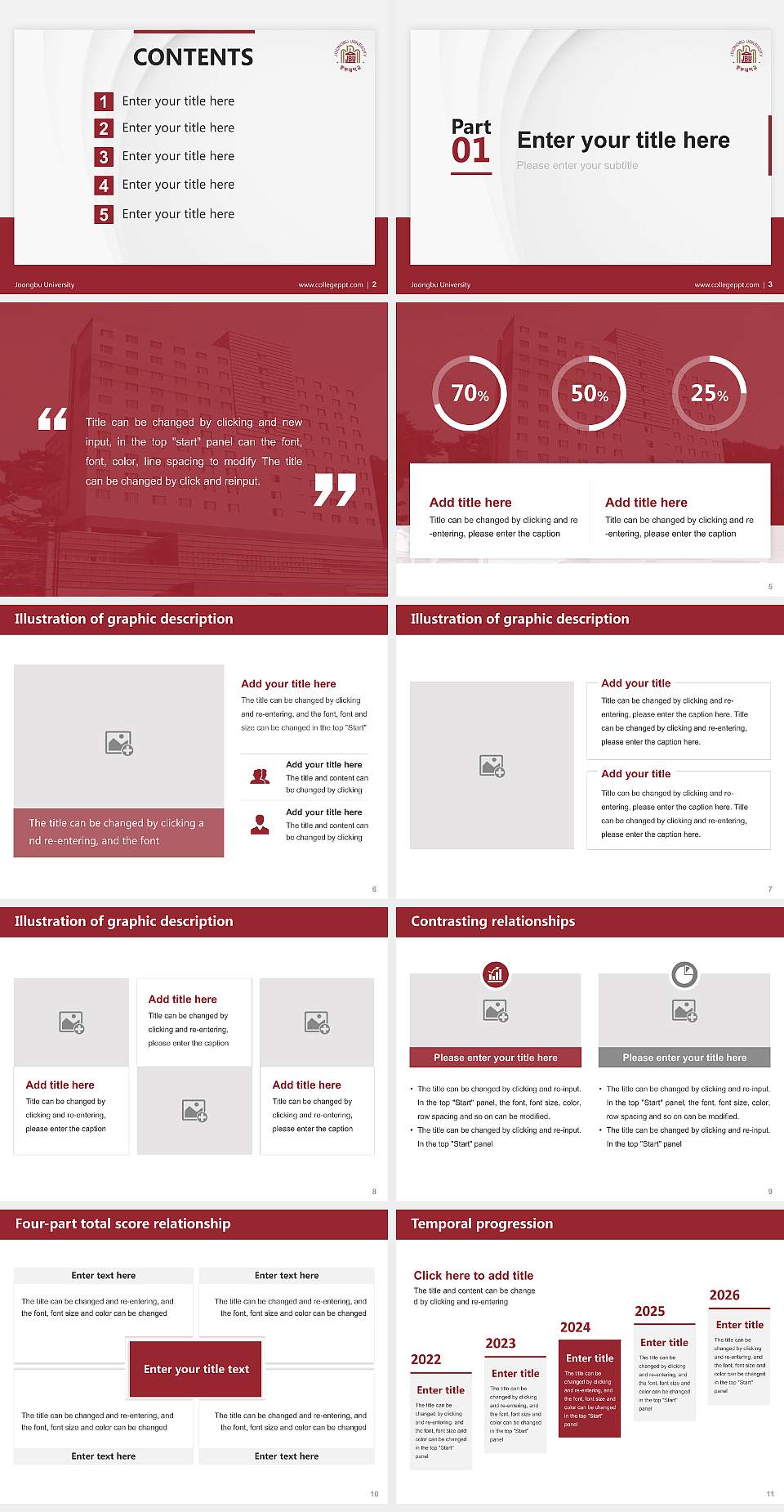 Joongbu University Thesis Proposal/Graduation Defense PPT Template4:3 ratio PPT effect preview image2