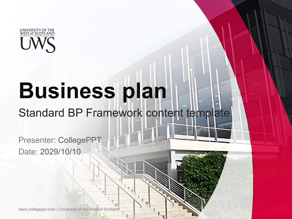 University of the West of Scotland Competition/Entrepreneurship Contest PPT Template4:3 ratio PPT effect preview image9