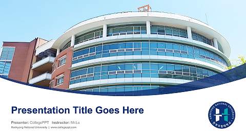 Hankyong National University Course/Courseware Creation PPT Template