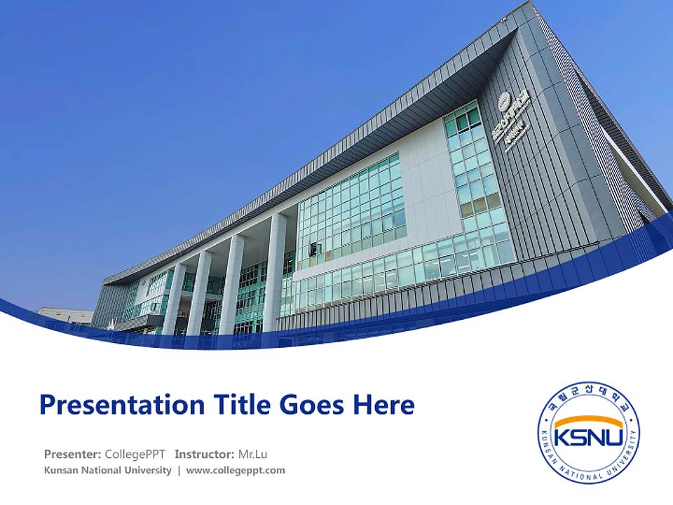 Kunsan National University Course/Courseware Creation PPT Template4:3 ratio PPT effect preview image5