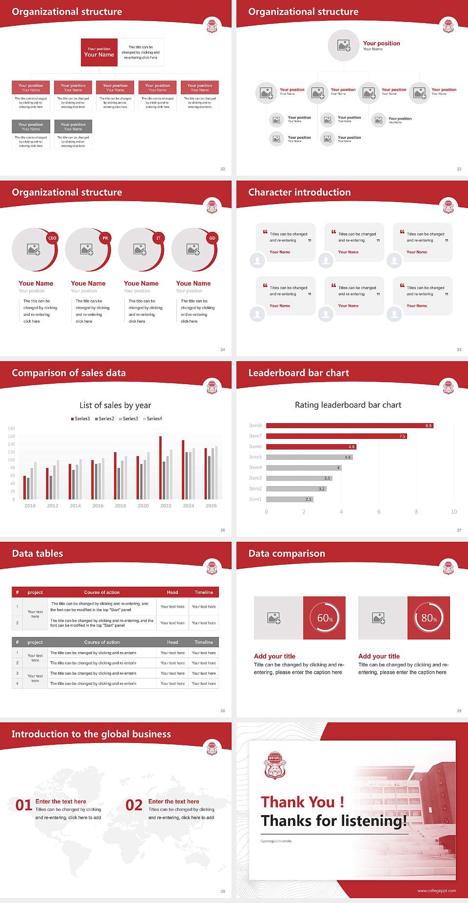 Gyeongju University Academic Presentation/Research Findings Report PPT Template4:3 ratio PPT effect preview image4