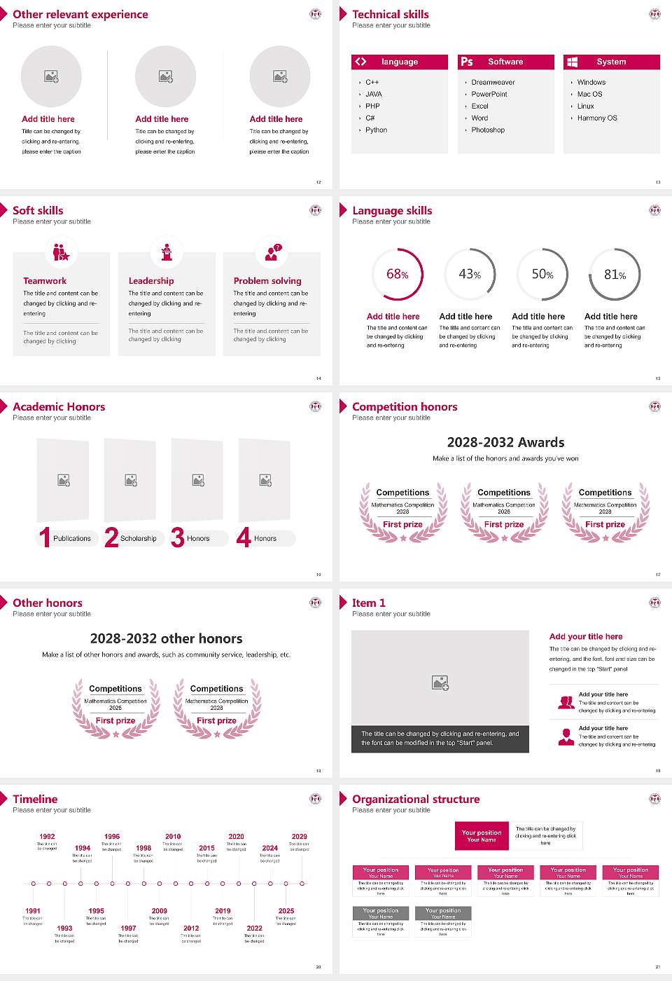 Pohang University of Science and Technology Resume PPT Template16:9 ratio PPT effect preview image3