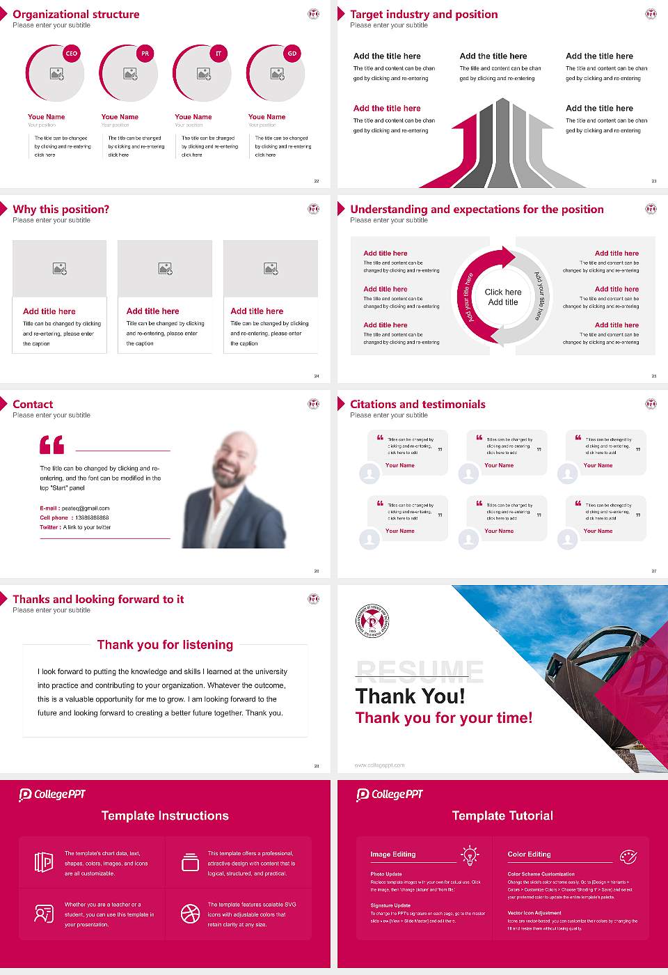 Pohang University of Science and Technology Resume PPT Template16:9 ratio PPT effect preview image4