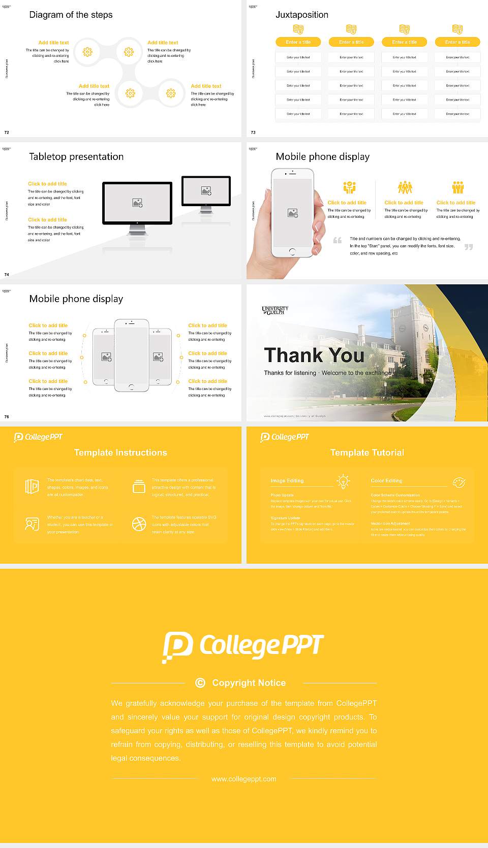 University of Guelph Competition/Entrepreneurship Contest PPT Template16:9 ratio PPT effect preview image9