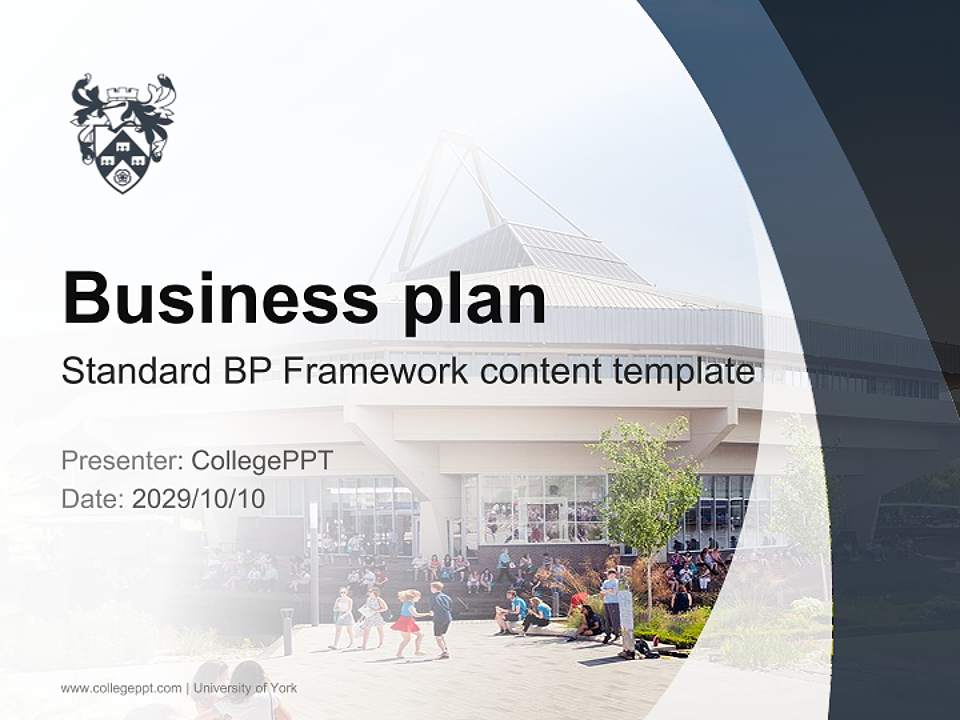 University of York Competition/Entrepreneurship Contest PPT Template4:3 ratio PPT effect preview image9