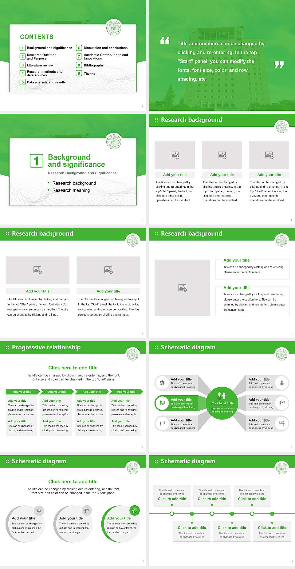 Konkuk University Graduation Thesis Defense PPT Template4:3 ratio PPT effect preview image2
