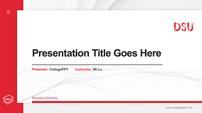 Dongseo University Thesis Proposal/Graduation Defense PPT Template