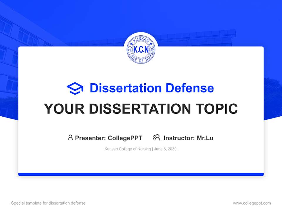 Kunsan College of Nursing Graduation Thesis Defense PPT Template4:3 ratio PPT effect preview image7