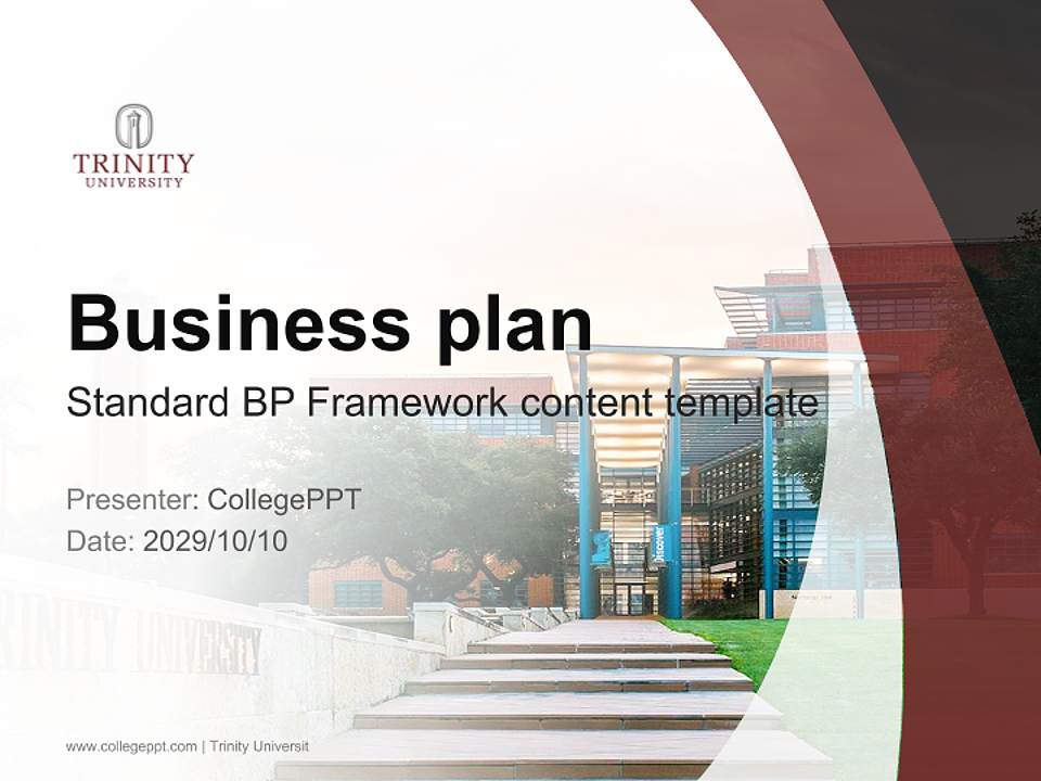 Trinity Universit Competition/Entrepreneurship Contest PPT Template4:3 ratio PPT effect preview image9