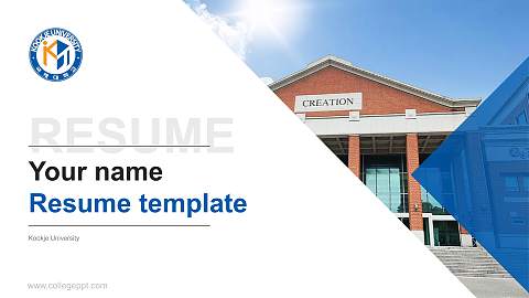 Kookje University Resume PPT Template