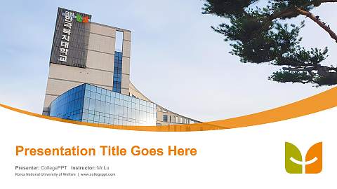 Korea National University of Welfare Course/Courseware Creation PPT Template